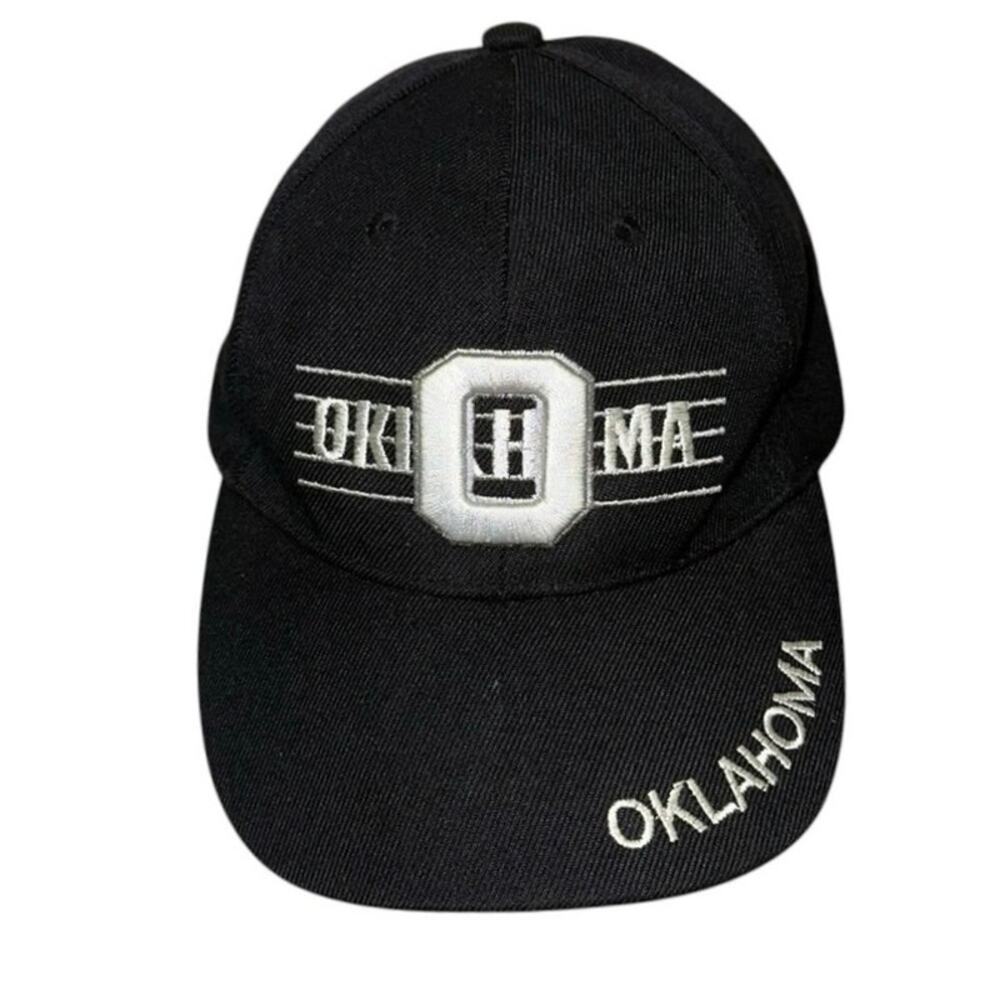 Oklahoma‎ Black Embroidered Baseball Cap Adjustable Dad Hat State Souvenir OS